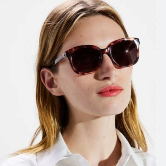 Kate Spade GWENITH/S 0086 HA Square Sunglasses - Havana/Brown main image 7